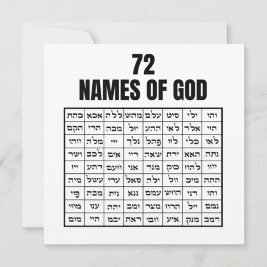 Carte 72 Names of God (Devant)