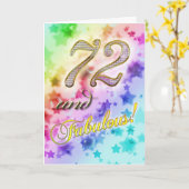 Carte 72e anniversaire pour quelqu'un Fabulous (Fleur jaune)