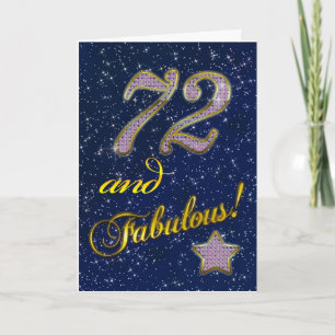 Carte 72e anniversaire pour quelqu'un Fabulous