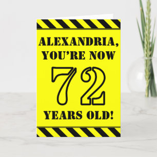 Carte 72e anniversaire : texte de style crayon amusant, 