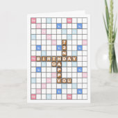 Carte 72e anniversaire, Word Game Board (Devant)