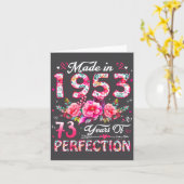 Carte 73 Year Old Made In 1953 Floral 73rd Birthday Wome (Fleur jaune)