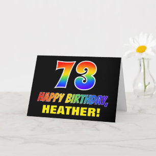 Carte 73e anniversaire : audacieux, amusant, simple, arc