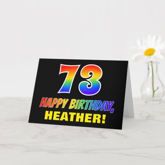 Carte 73e anniversaire : audacieux, amusant, simple, arc (Petite plante)