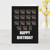 Carte 73e anniversaire aux bougies (Fleur jaune)