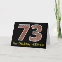 73e anniversaire - Motif de mur de briques "73" av