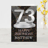 Carte 73e anniversaire Points saillants Ajouter une cart (Fleur jaune)