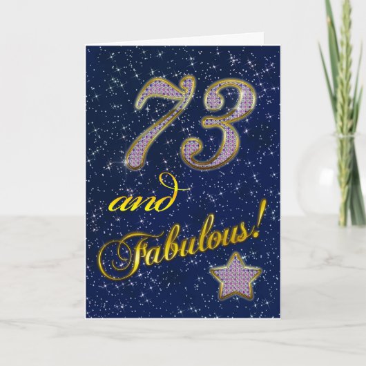 Carte 73e anniversaire pour quelqu'un Fabulous (Devant)
