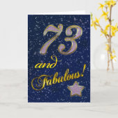 Carte 73e anniversaire pour quelqu'un Fabulous (Fleur jaune)