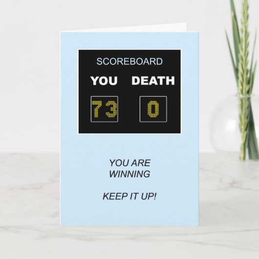 Carte 73e tableau de bord d'anniversaire (Devant)