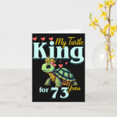 Carte 73rd Wedding Anniversary Couples My Turtle King Fo (Fleur jaune)