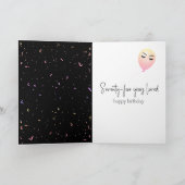 Carte 74e anniversaire Ballons et Confetti (Intérieur)