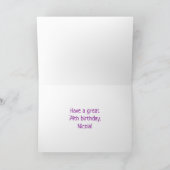 Carte 74e anniversaire : Bold, amusant, simple, arc-en-c (Intérieur)