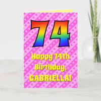 74e anniversaire : Pink Stripes & Hearts, Arc en c