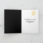 Carte 74e Ballons d'anniversaire en boîte blanche (Intérieur)