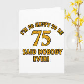 Carte 75 ans Anniversaire (Fleur jaune)