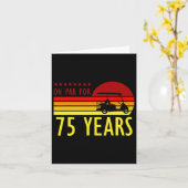 Carte 75 ans Anniversaire Golf Turing Golf 75e B-da (Fleur jaune)