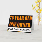 Carte 75 ans, un seul propriétaire - a besoin de pièces, (Fleur jaune)