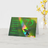 Carte 75e anniversaire (Fleur jaune)