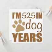 Carte 75e anniversaire année de chien (Devant/Arrière en situation)