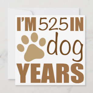 Carte 75e anniversaire année de chien