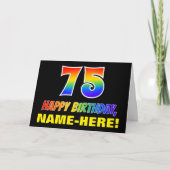 Carte 75e anniversaire : audacieux, amusant, simple, arc (Devant)