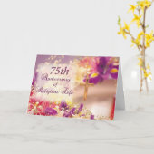 Carte 75e anniversaire de la vie religieuse (Fleur jaune)
