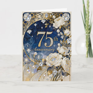 Carte 75e anniversaire de mariage Diamant Fantasy