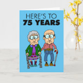 Carte 75e anniversaire du Mariage vieillissant (Fleur jaune)