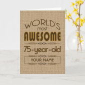 Carte 75e anniversaire du monde meilleur fabuleux (Fleur jaune)