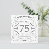 Carte 75e anniversaire Gag cadeau (Debout devant)