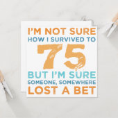 Carte 75e anniversaire Légende (Devant/Arrière en situation)