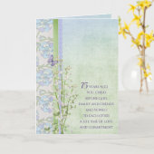 Carte 75e anniversaire Lily du bouquet de la Vallée (Fleur jaune)