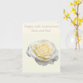 Carte 75e anniversaire modifiable (Fleur jaune)