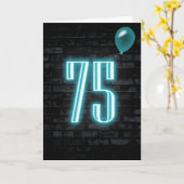 Carte 75e anniversaire néon Connexion en brique (Fleur jaune)