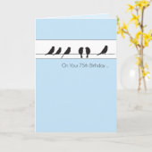 Carte 75e anniversaire Oiseaux Chorus (Fleur jaune)