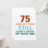 Carte 75e anniversaire pour les parents (Devant/Arrière en situation)