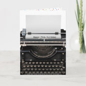 Carte 75e anniversaire Retro Typewriter (Devant)