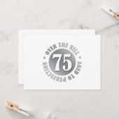 Carte 75e anniversaire sur la colline (Devant/Arrière en situation)