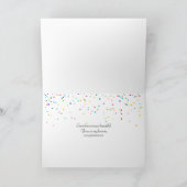 Carte 75e anniversaire toast in confetti (Intérieur)