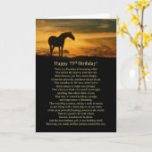 Carte 75e anniversaire Wise Words with Horse and Sunset (Fleur jaune)