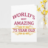 Carte 75ème. Anniversaire (Fleur jaune)