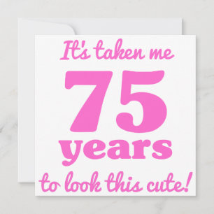 Carte 75ème anniversaire mignon pour les femmes