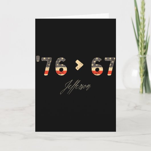 Carte 76 > 67 Jefferson Six Seven Mème pour Gen Alpha  (Devant)