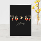 Carte 76 > 67 Jefferson Six Seven Mème pour Gen Alpha  (Fleur jaune)