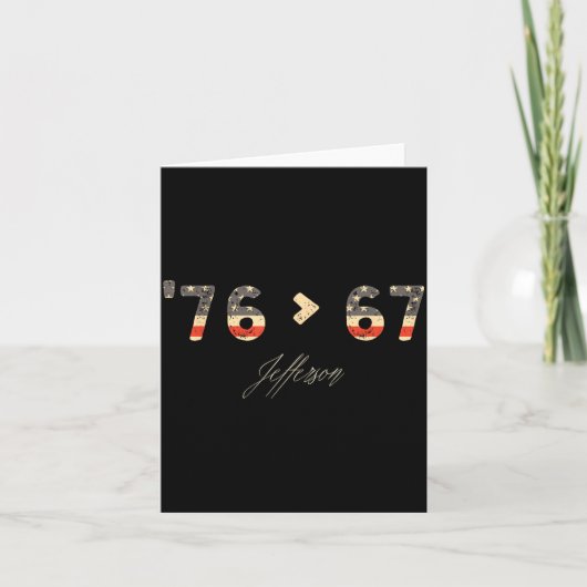 Carte 76 > 67 Jefferson Six Seven Mème pour la Génératio (Devant)
