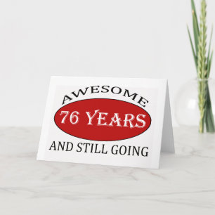 Carte 76 years birthday designs