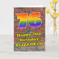 76e anniversaire : Arc en ciel inspiré par les gra