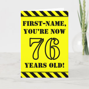 Carte 76e anniversaire : Jeu de style de crayon amusant 