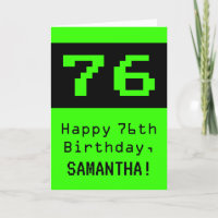 76e anniversaire : Nerdy / Geeky Style "76" et nom